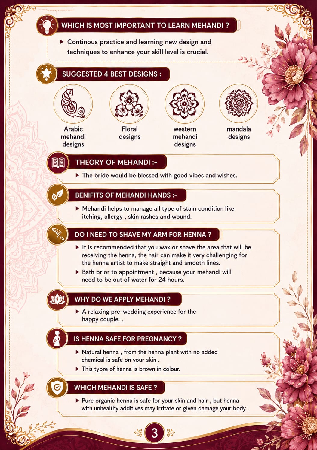 Mehndi learning guide